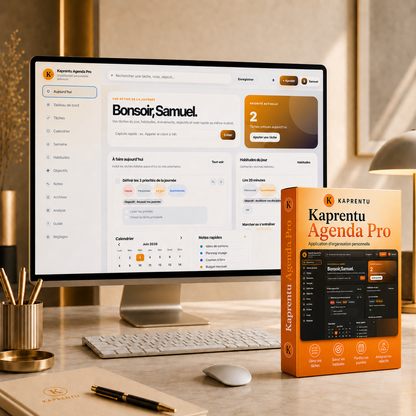 Kaprentu Agenda Pro V2.1 - Application WEB d’organisation Pro & Perso (PC/MAC)