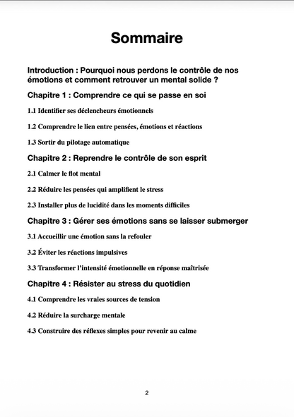 Développer un mental solide - La méthode simple pour gérer ses émotions, résister au stress et reprendre le controle de sa vie
